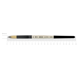 Пензель синтетика кругла BREEZE 1226R №8 коротка ручка ROSA