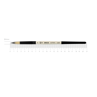 Пензель синтетика кругла BREEZE 1226R №6 коротка ручка ROSA