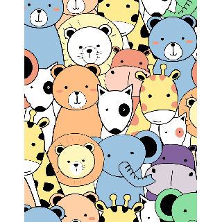 Картина за номерами „Funny Animals“ 35×45см ROSA START