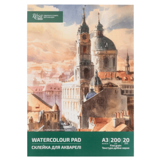 Склейка для акварелі А3 29,7×42 см 200г/м2 20л ROSA Studio