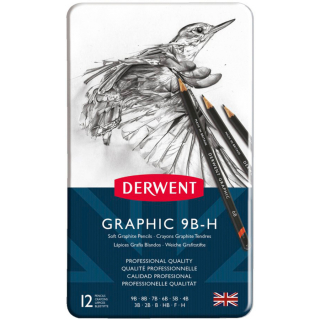 Графітні олівці Graphic Soft 12шт Derwent