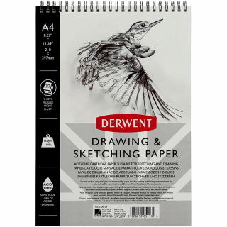 Альбом на спіралі Портрет А4 165г/м2 30л текстурний папір Derwent