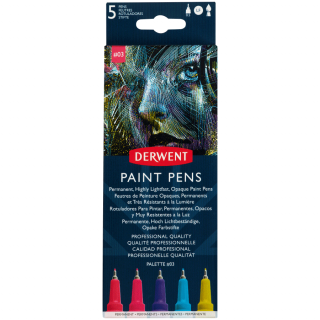 Набір кольорових ручок PAINT PEN PALETTE №3 5шт Derwent