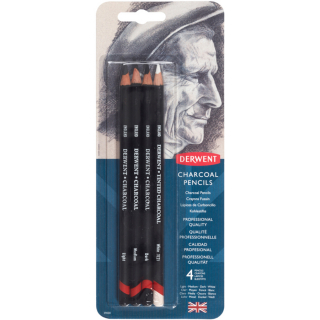 Вугільні олівці Charcoal 4шт Derwent