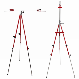 Мольберт-тринога металева червона (92х92х203см) + сумка з ремінцем(15131) висота полотна до 78см D K ART & CRAFT