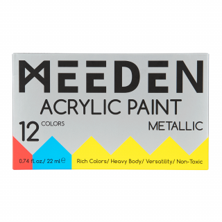 Набір акрилових фарб Metallic 12×22мл MEEDEN