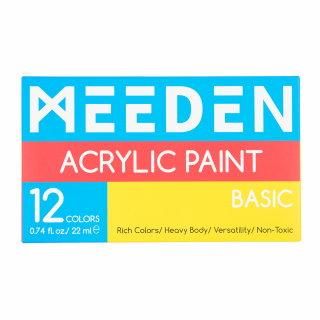 Набір акрилових фарб Basic 12×22мл MEEDEN