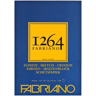 Склейка для рисунку та ескізів 1264 А3 90г/м2 100л слонова кістка Fabriano