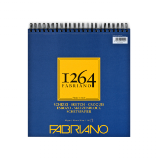 Альбом на спіралі для рисунку та ескізів 1264 90г/м2 120л слонова кістка Fabriano