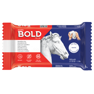 Маса для моделювання Bold біла самозастигаюча 500 г Smarta