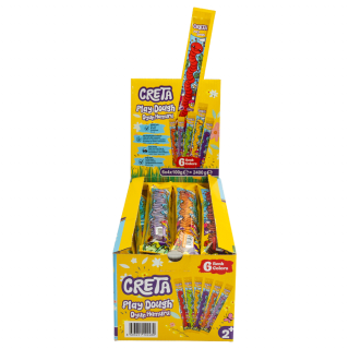 Тісто для ліплення Play Dough 100г 6 кольорів в асортименті 24 шт CRETA