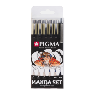 Набір лінерів для манга MANGA PIGMA TOOL SET, 6шт., Sakura 