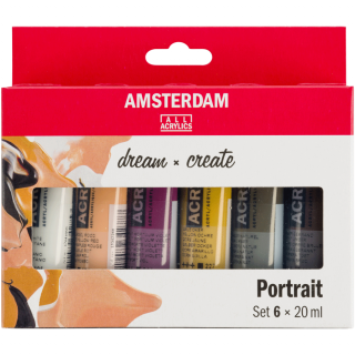 Набір акрилових фарб AMSTERDAM PORTRAIT 6х20мл Royal Talens