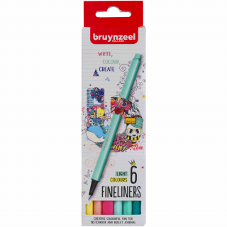 Набір лінерів FINELINER Light Світлі кольори 6кол Bruynzeel