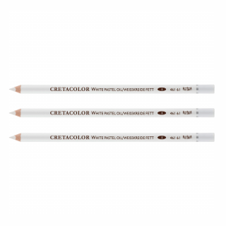Набір олівців для рисунку Білий олійний м’який 3 шт. Cretacolor