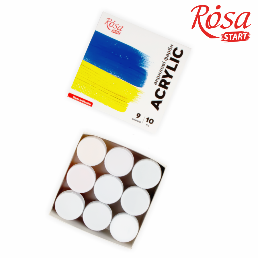 Набір акрилових фарб Ukraine 9x10мл ROSA START