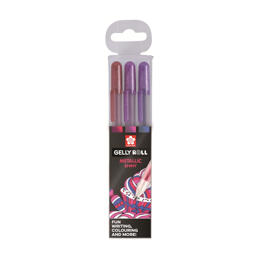 Набір гелевих ручок METALLIC SWEET 3кол Sakura~#]