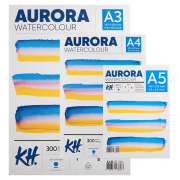 Альбом для акварелі Watercolour, А5, 300г/м2, 12 л, CP, середнє зерно, Aurora