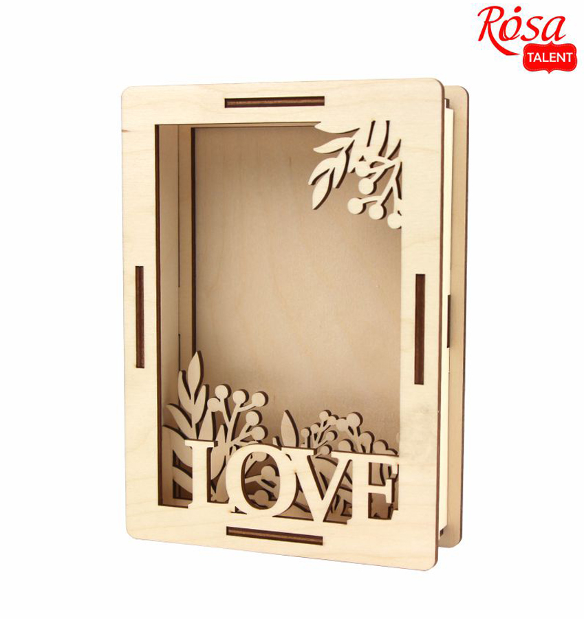 3D рамка для фото „Love“ 2 фанера 18х13см ROSA TALENT~#]