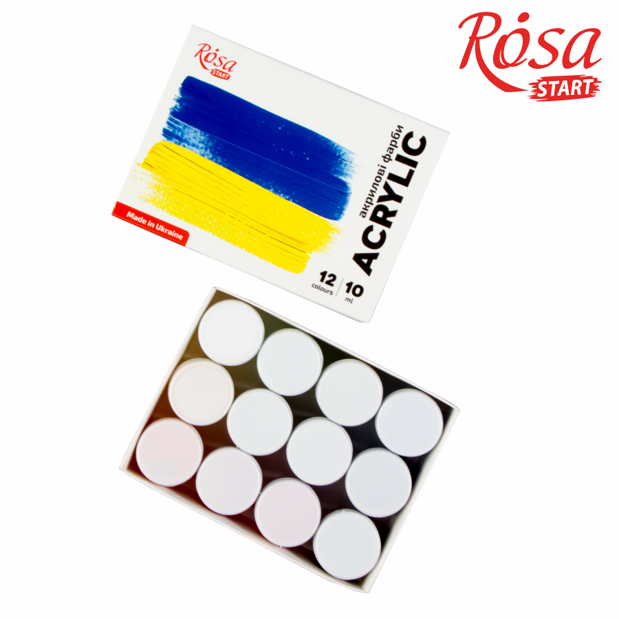 Набір акрилових фарб Ukraine 12x10мл ROSA START