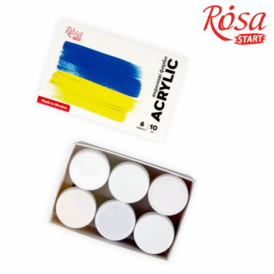 Набір акрилових фарб Ukraine 6x10мл ROSA START