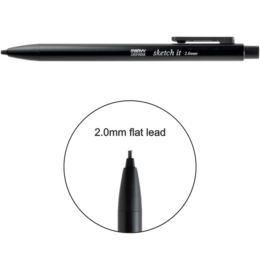 Механічний олівець для рисунку грифель (форма долото) 2х60мм Marvy~#]