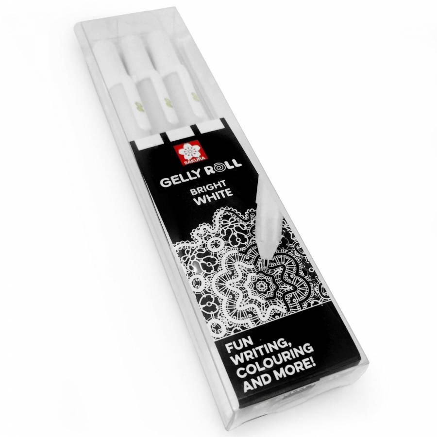 Набір гелевих ручок BASIC REAL WHITES 3шт Білі Sakura