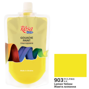 Фарба гуашева, Жовта лимонна (903), 200мл, ROSA Studio