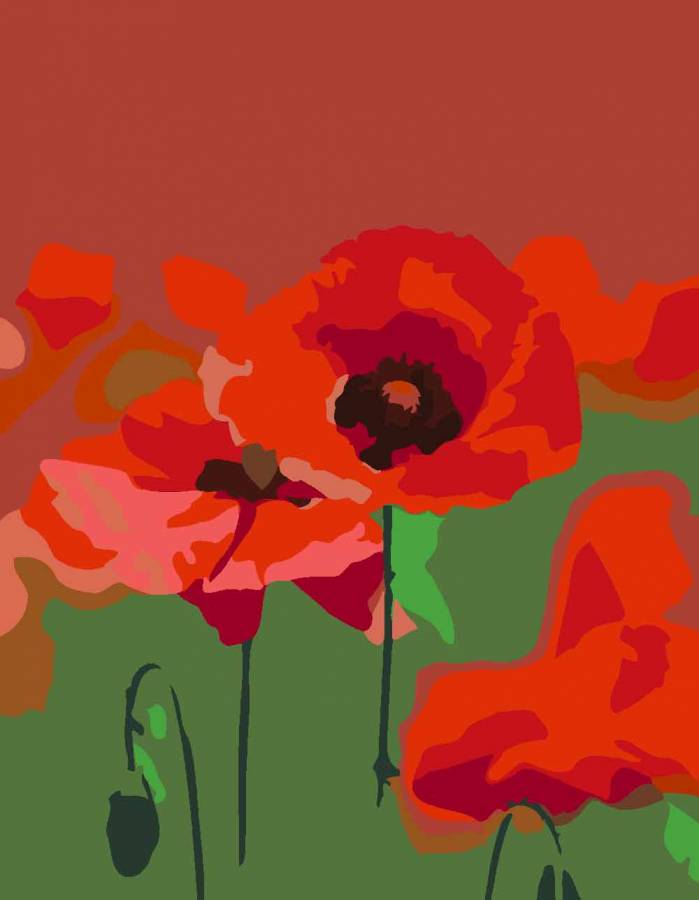 Набір-стандарт картина за номерами „Квіти 2.12“ 35х45см ROSA START~#]