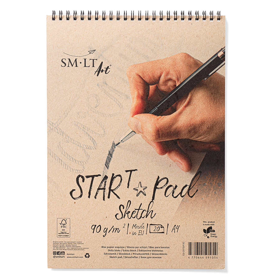 Альбом для ескізів на спіралі STAR T А4 90г/м2 20л SM-LT Art
