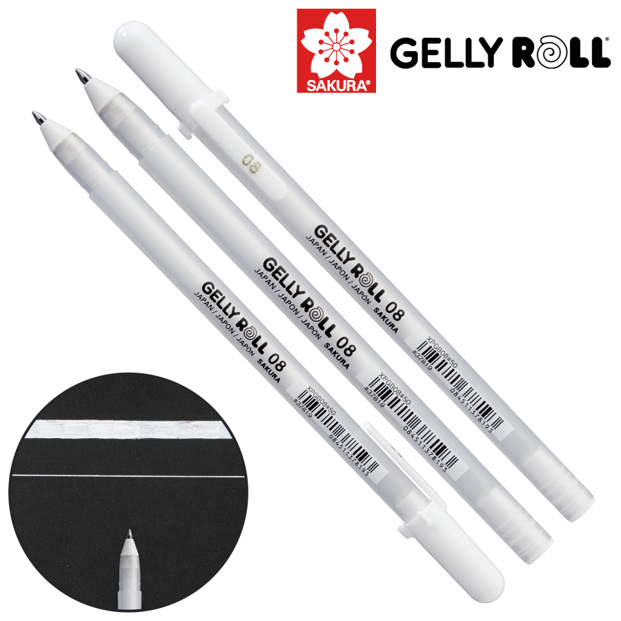 Ручка гелева Біла Gelly Roll Sakura~#]