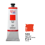 Фарба олійна, Червона світла (533), 100мл, ROSA Studio
