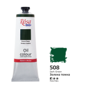 Фарба олійна, Зелена темна (508), 100мл, ROSA Studio