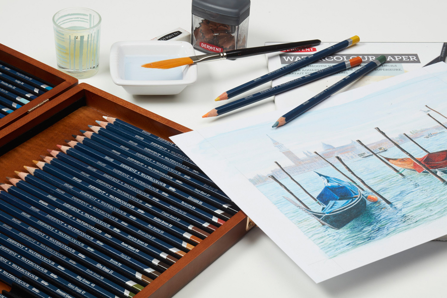 Набір акварельних олівців Watercolour 72кол в металалевій коробці Derwent~#]