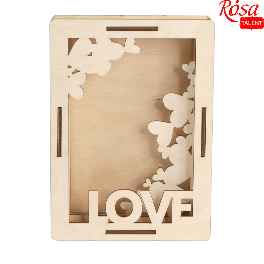 3D рамка для фото „Love“ 3 фанера 18х13см ROSA TALENT~#]