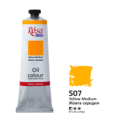 Фарба олійна, Жовта середня (507), 100мл, ROSA Studio