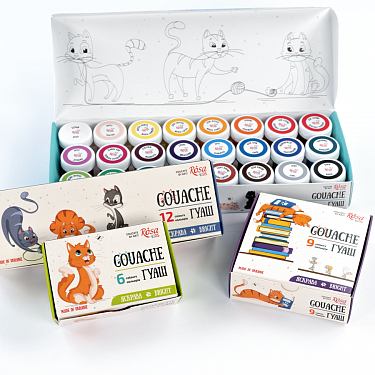 Матеріали для дитячої творчості ROSA Kids: акварельні, гуашеві фарби та пластилін.  �6
