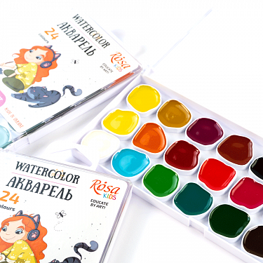 Матеріали для дитячої творчості ROSA Kids: акварельні, гуашеві фарби та пластилін