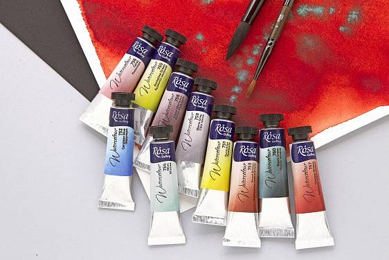 10 нових кольорів професійної акварелі "ROSA Gallery"