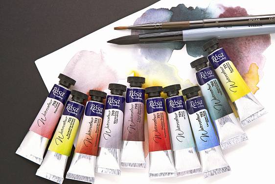 10 нових кольорів професійної акварелі "ROSA Gallery".  �2