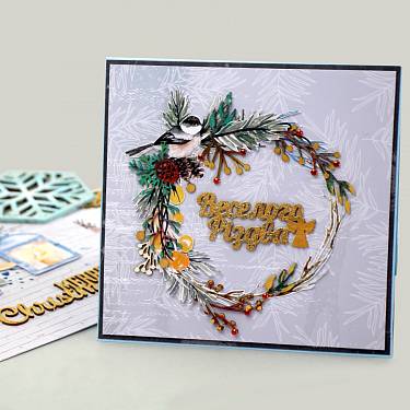 Дизайнерський папір від "ROSA TALENТ" в новорічно-різдвяній тематиці.  �3